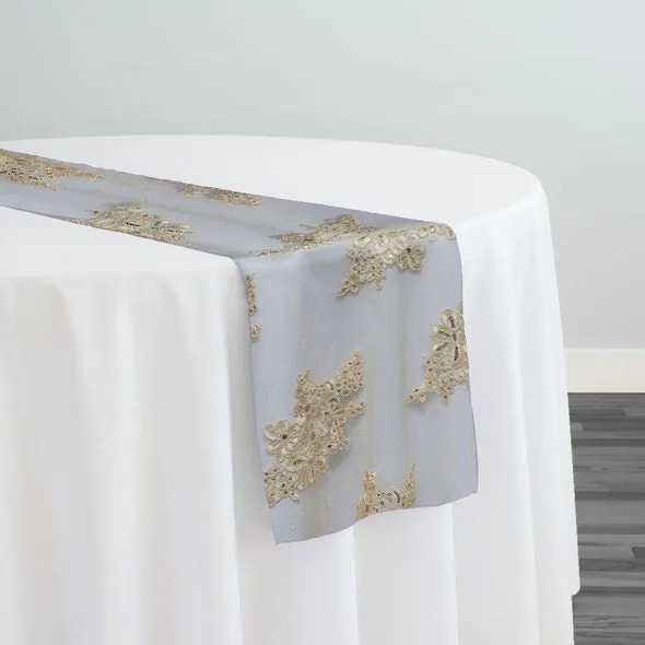 10pcs - Venetian Lace Table Runner 14"x90" - Ivory