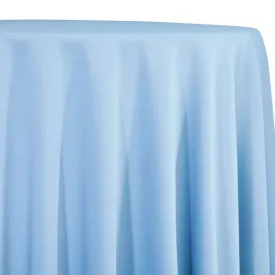 3pcs - Premium Poly (Poplin) Table Linen 132" Round - Blue 1121