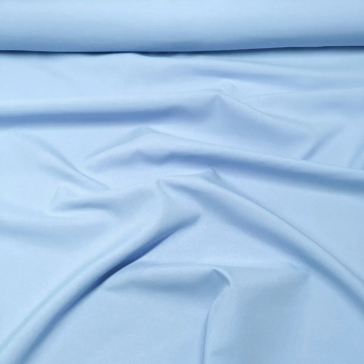 3pcs - Premium Poly (Poplin) Table Linen 132" Round - Blue 1121