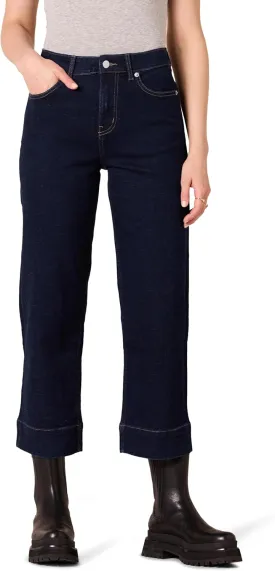 Amazon Essentials Women's High-Rise Regular-Fit Ankle-Length Wide-Leg Jean