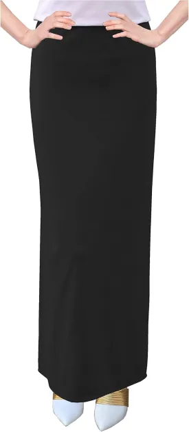 BABY O Women's Basic Modest 37" Below The Knee Ankle Length Maxi Straight Skirt