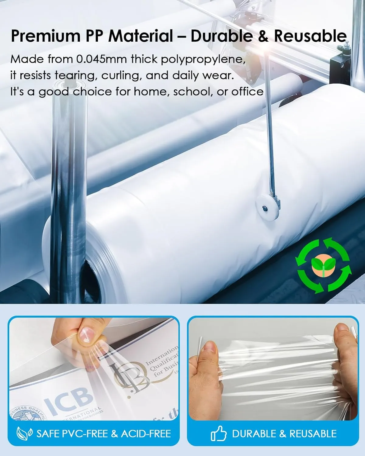 KTRIO Sheet Protectors 8.5 x 11 inch, Clear Page Protector for 3 Ring Binder, Plastic Sleeves for Binders, Top Loading Paper Sheets Document Sleeve Letter Size, Office & Home, 50 Pack