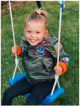 OYSTERBOY NASA MA-1 Flight Bomber Jacket TopGun Military with US Army & Navy Patched Coat for Kids Boys