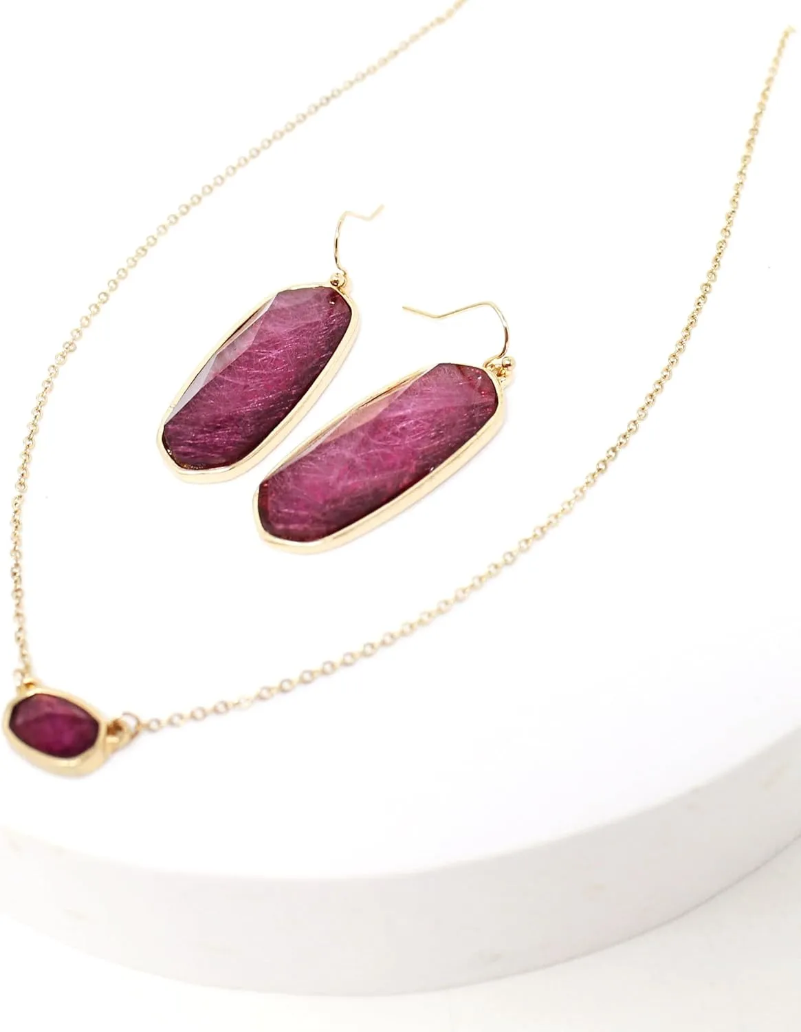 POMINA Fashion Statement Resin Oval Teardrop Dangle Earrings for Women Colorful Sparkle Faceted Crystal Glass Dangle Drop Earrings