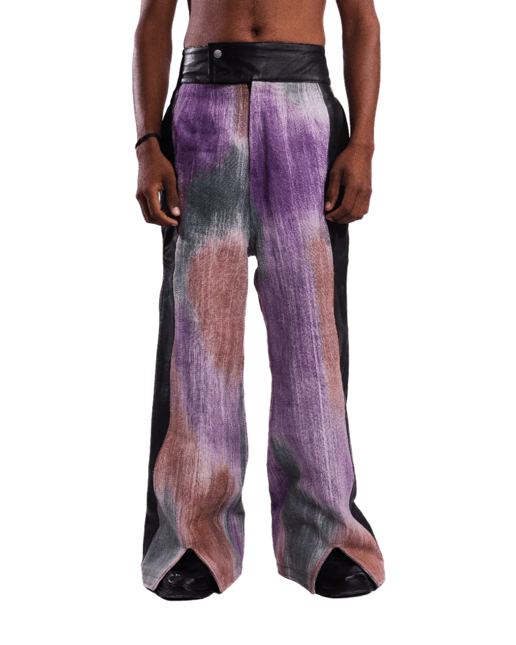 "FIREHOUSE" HANDWOVEN HIGH WAISTED TROUSERS