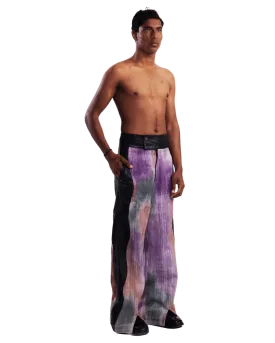"FIREHOUSE" HANDWOVEN HIGH WAISTED TROUSERS