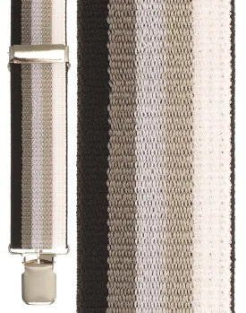 "Grey Ombre Terry Stripe" Suspenders