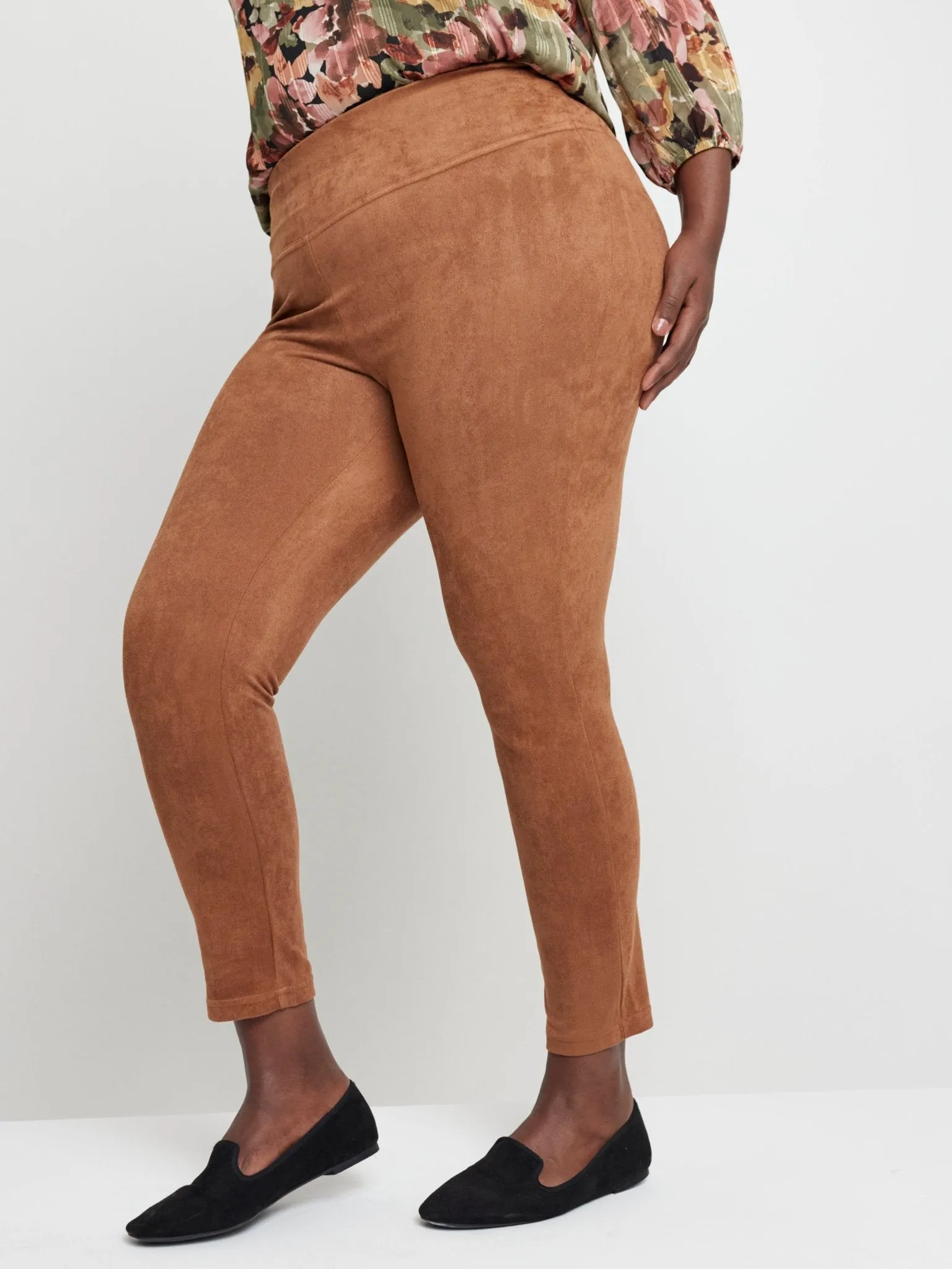 Roz & Ali Tummy Control Faux Suede - Plus