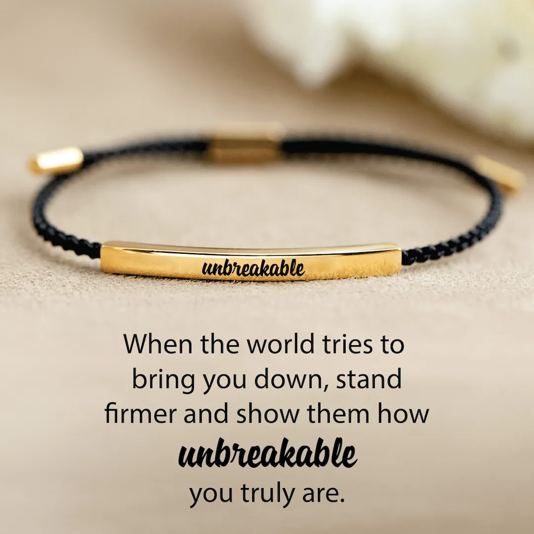 Unbreakable - Motivational Tube Bracelet