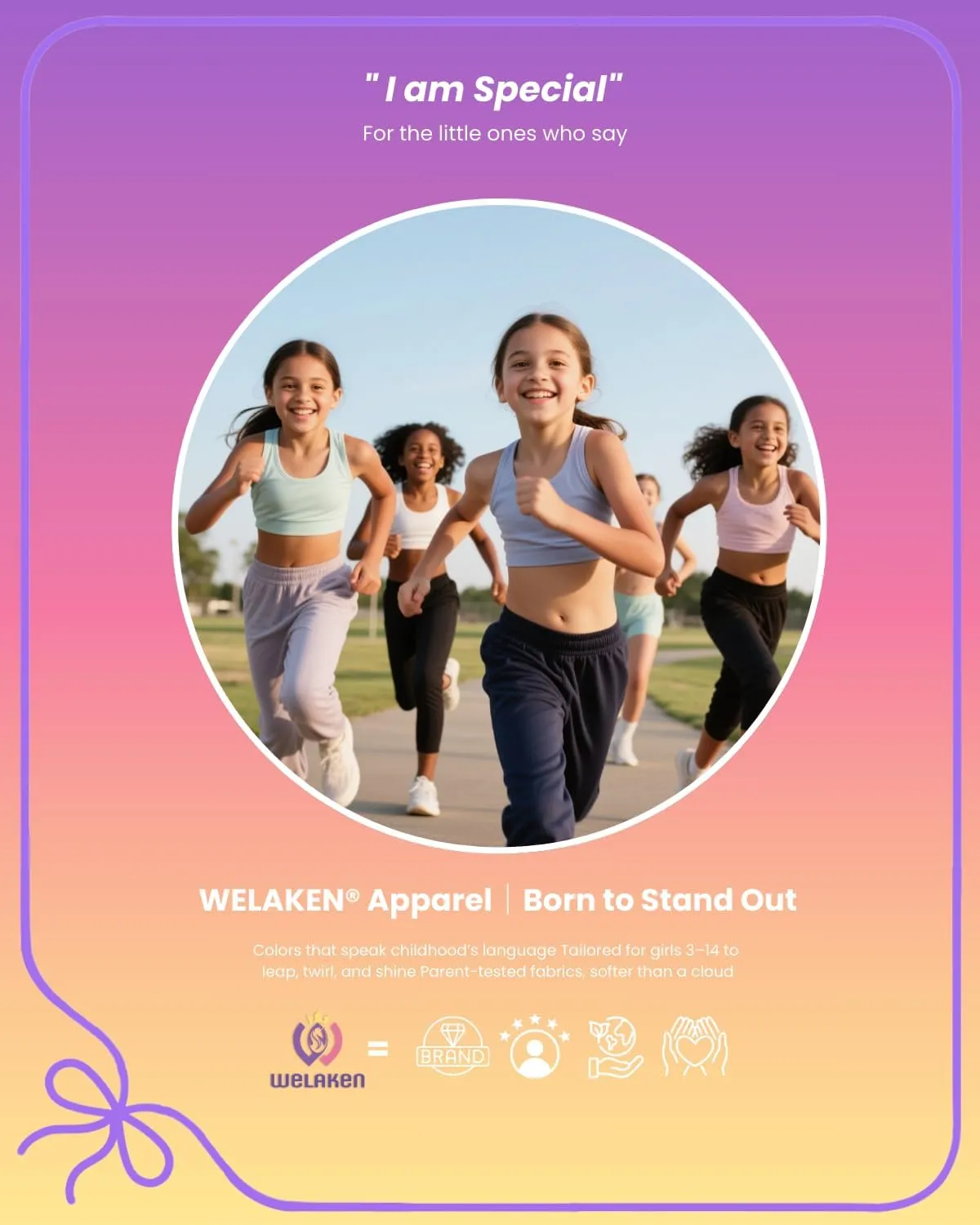 WELAKEN Girls Sweatpants for Casual & Athletic - Kids Flared Pants Bell-Bottom Trousers with Pockets