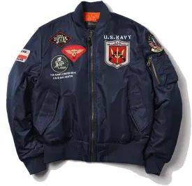 Winter Tactical Military Bomber Flight Jacket Air Force Army Vintage Motorcycle US NAVY Hip Hop Outwear Coats for men